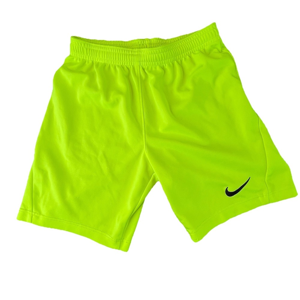 Nike Youth League Knit Unisex Soccer Athletic Training Shorts Yellow Size S